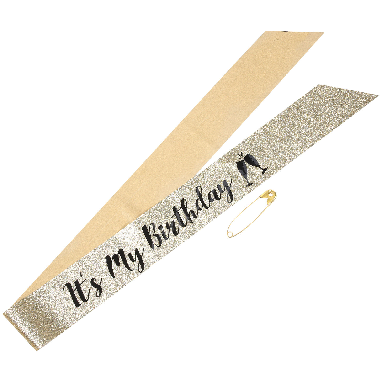 1個入り グリッターバースデーサッシュ ショルダーサッシュ  - Birthday Sash Glitter のレビューと価格
