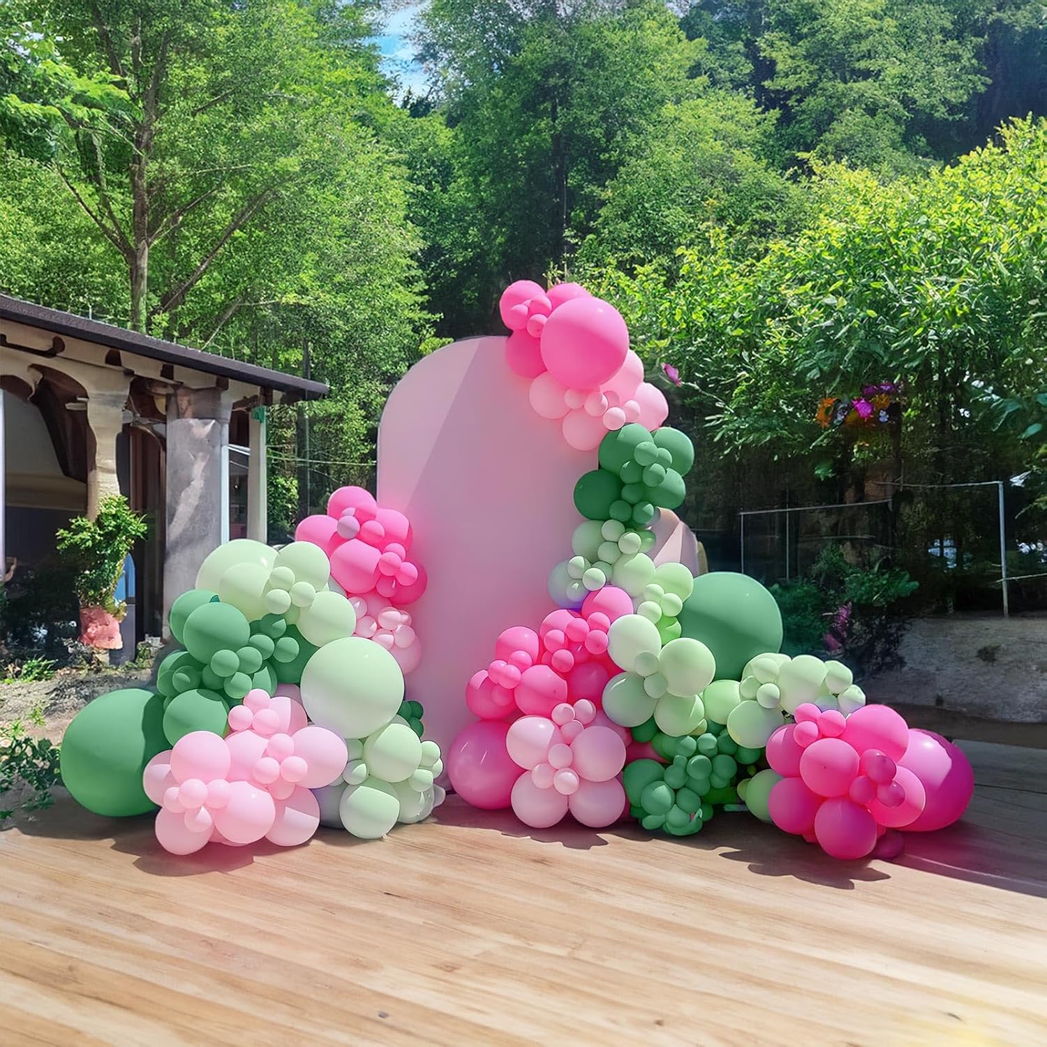 107個入り ホットピンク グリーン バルーン ガーランド  - Balloon Arch Kit のレビューと価格